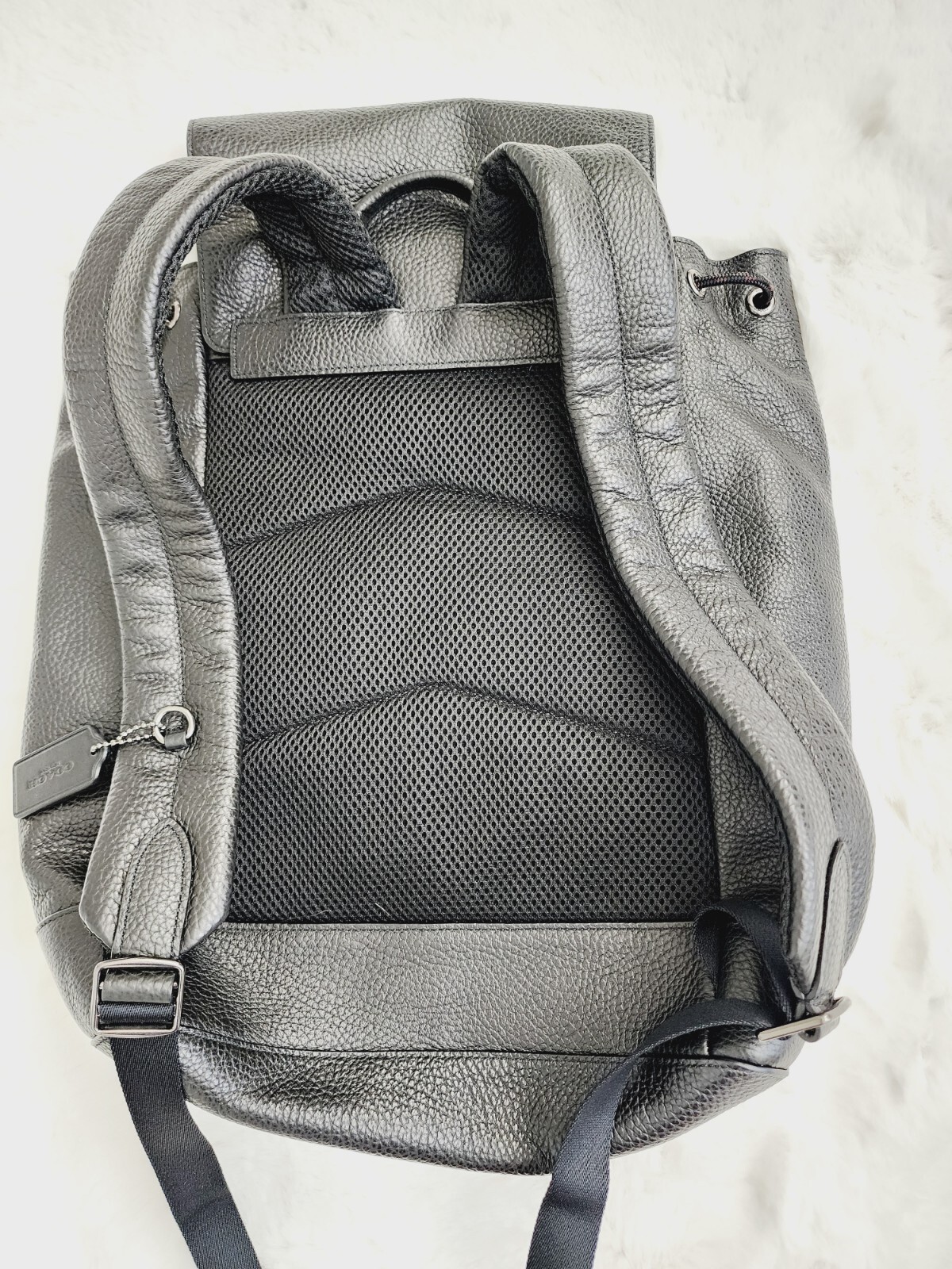 Coach Daypack Backpack Compact Black Pebble Leath… - image 17