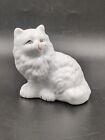Vintage Porcelain White Persian Cat Figurine Hand Painted Gold Toe Nails