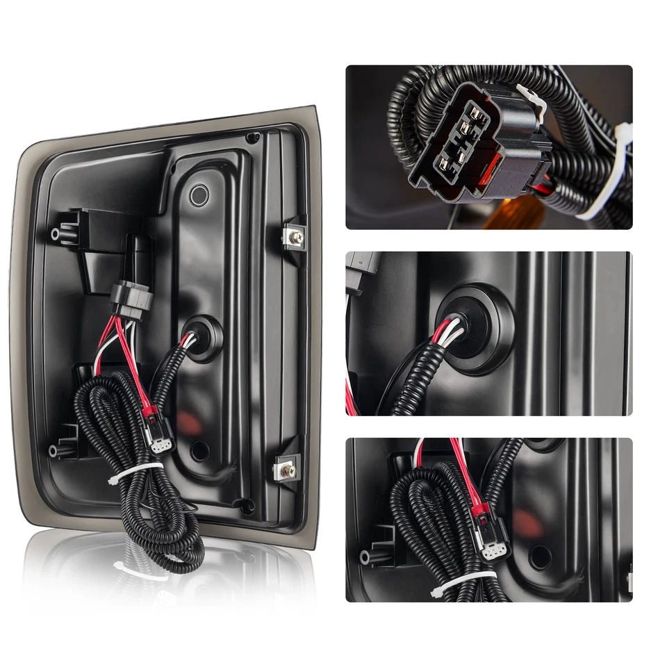 LED Tail Lights Black Smoke For 2014-2018 Chevy Silverado 1500 2500 HD 3500 HD Foto 3 de 4