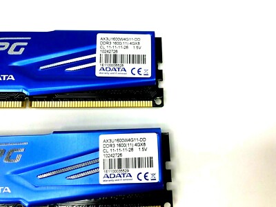 ADATA XPG 8GB 2x4GB AX3U1600W4G11-DD DDR3 1600MHZ 1.5V 240pin