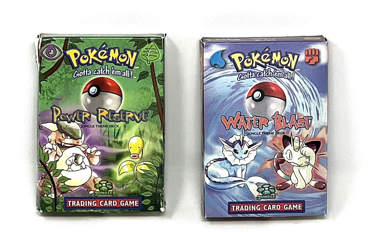 VINTAGE 1999 Pokemon Water Blast/Power Reserve Empty Decks