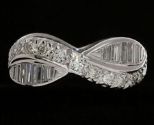 Platinum Alloy Diamond Anniversary Wedding Band Ring 1.70CT VS-VVS Clarity Sz6.5