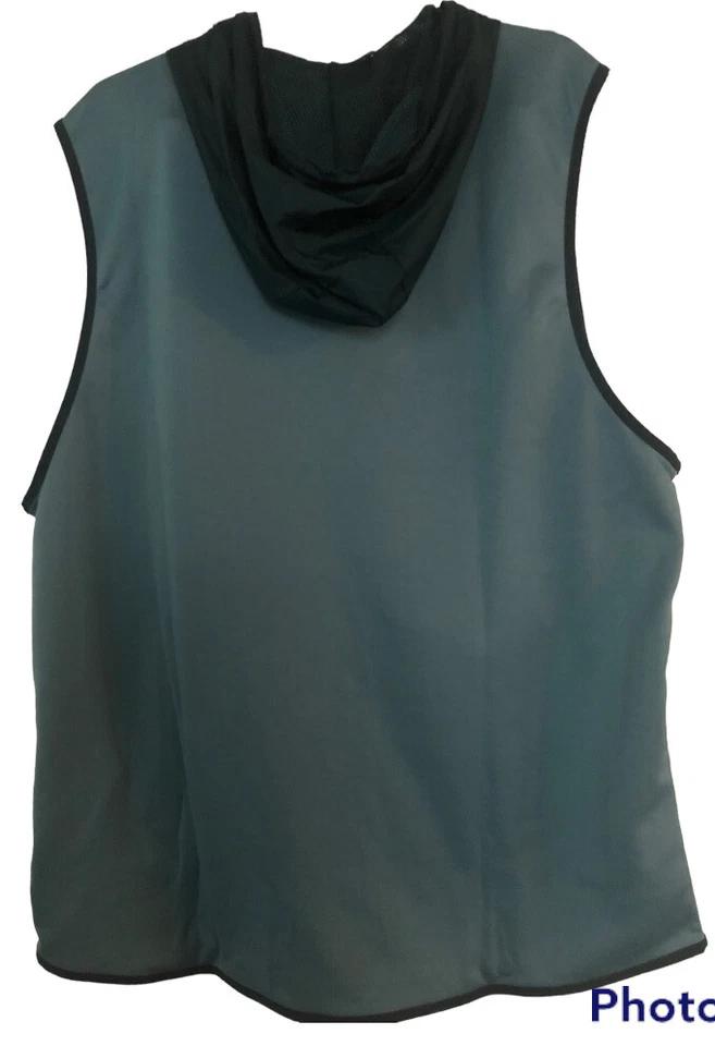 Under Armour UA Mens Sz 2XL Full Zip Fleece Lined Storm Hooded Vest  Blue Teal - Image 2 of 4