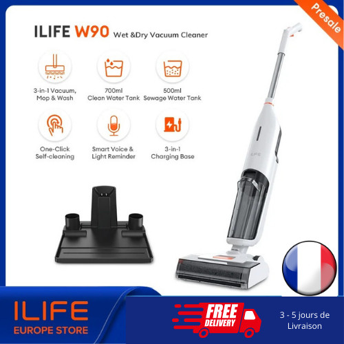 Aspirateur sans fil ILIFE W90 balai puissant et efficace grand espace