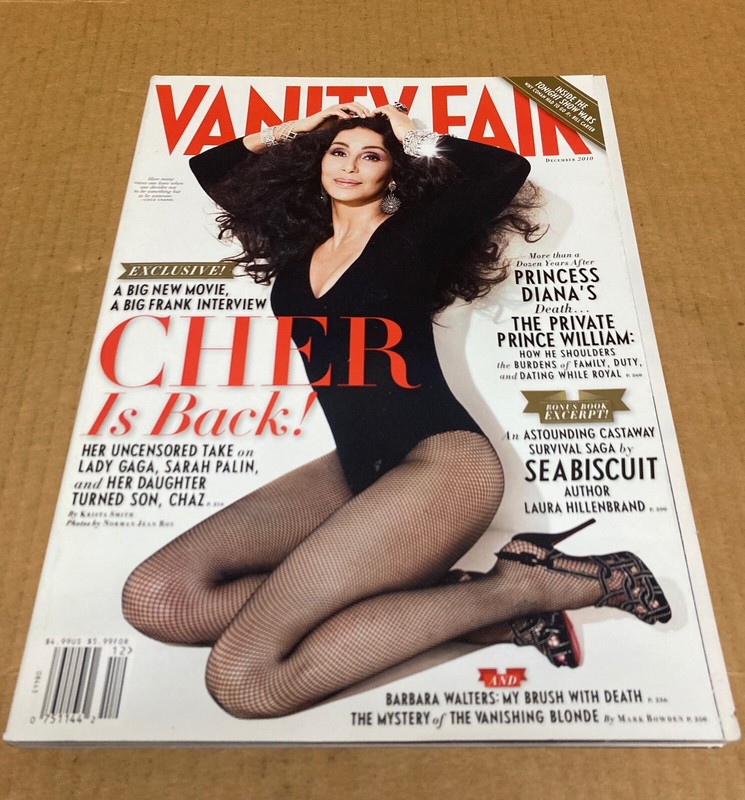 2010 Vanity Fair Magazine CHER No Label  Newsstand - Very Nice