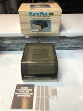 NEW VINTAGE FLIP N FILE 25 INNOVATIVE CONCEPTS 5 1/4" FLEXIBLE Rolodex W Key