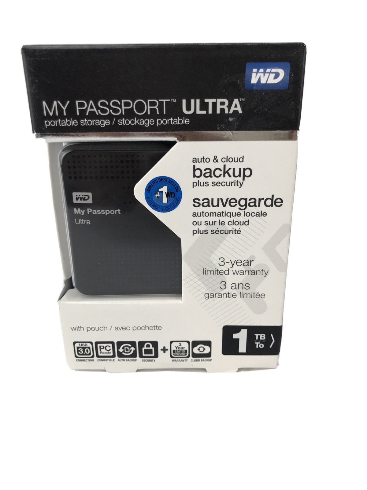 1tb External Hard Drive WD 1TB Black My Passport Ultra Portable