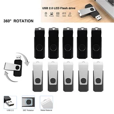 1/5PCS USB 2.0 Flash Drive Swivel Memory Sticks 2G 4G 8G 16G 32G 64GB Lot 