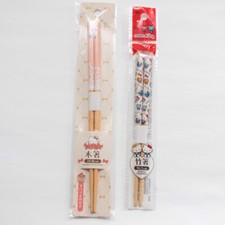 Sanrio Hello Kitty bamboo and wooden chopstic...