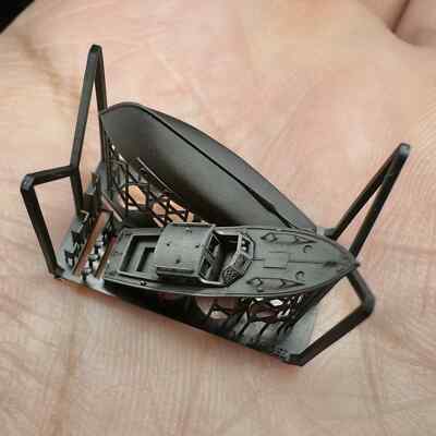 3D Printed  1/350 German Navy battleship Carrier boats 2PC/set