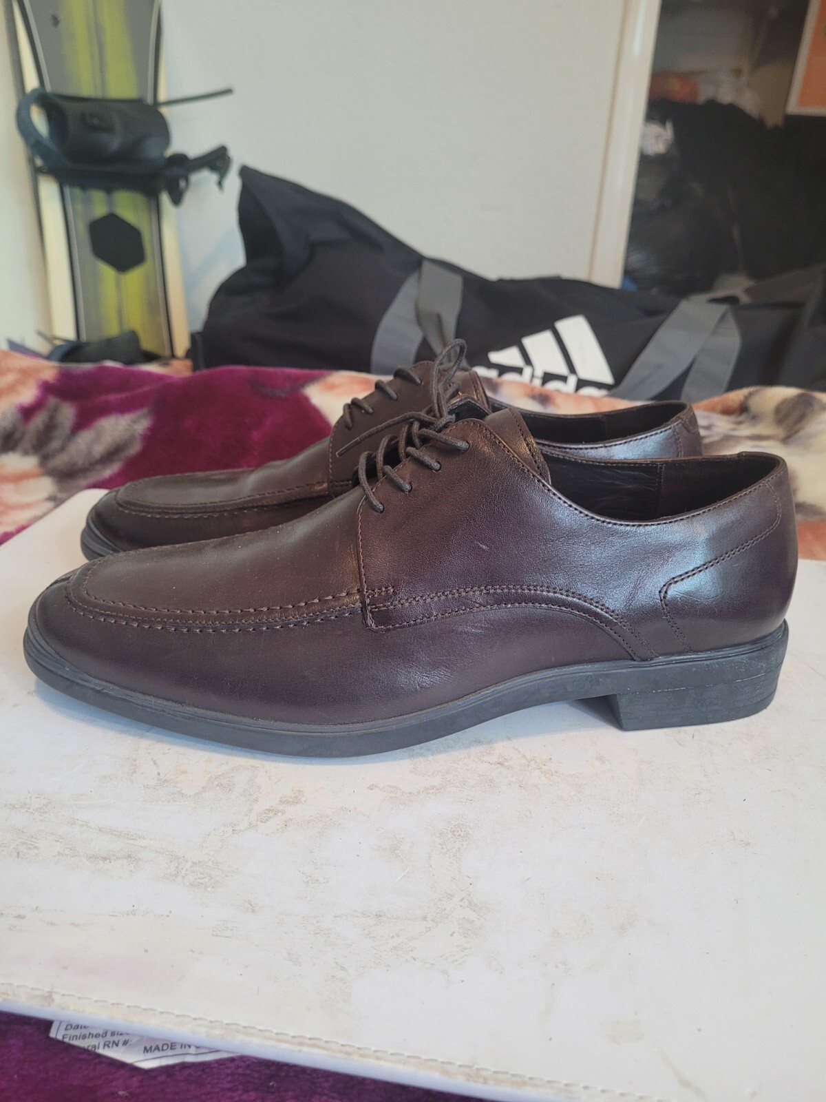 SAOLA COLE HAAN NILEAIR SCARPE OXFORD UOMO 12 M PELLE MARRONE C10697