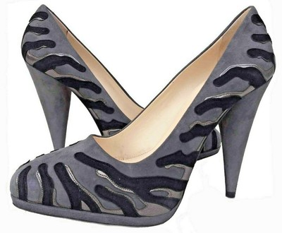 prada black flame heels