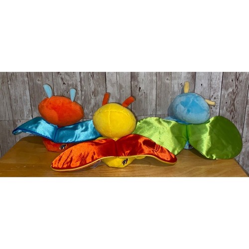 Ganz Webkinz Zumbuddy Zoro, Zeb & Zala 6" Butterfly Beanbag Peluche Set di 3 Giocattolo - Foto 2 di 8