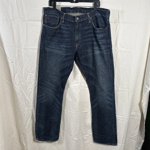 Polo Ralph Lauren Varick Slim Straight Dark Wash Blau Herrenjeans Größe 36 x 32
