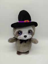 Halloween RUSS SLOTH Racoon PLUSH Lil Peepers Witch Cape Hat Kelly Toy 10"