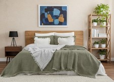 Gauze Cotton Muslin Blanket King Size Bedspread 4 Layers Breathable and Light...