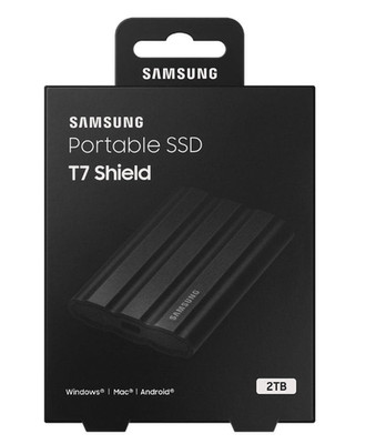 Samsung Portable SSD T7 Shield 2TB USB 3.2 Gen2 USB-C Externe SSD Schwarz