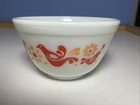 Vintage Pyrex Friendship Birds 1.5 Pt Bowl 401 Red & Orange Birds & Flowers