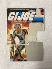1982 Vintage GI Joe Lot Straight Arm Short Fuze Figure Full File Card 9 Back Cut