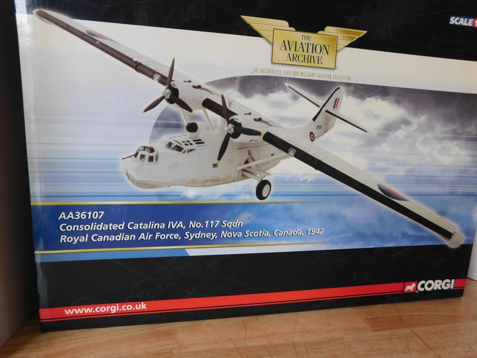 1942 Corgi 1:72 Royal Canadian AF Catalina IVA, Squadron 117, AA36107, 10/42 - Image 2 of 4
