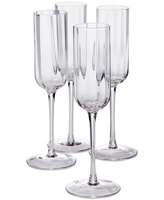 $65 The Cellar Optic Champagne Glasses, Set of 4