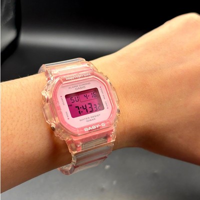LWS Pink Ice Baby-G BGD565SJ Clear Strap Digital Mod Women\'s Watch LWS Pink Ice Baby-G BGD565SJ Clear Strap Digital Mod Women main image 4