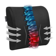 Lumbar Cushion with -Cloud Memory Foam, Ergon...