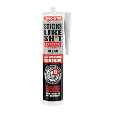 EVO-STIK Sticks wie Sh*t Turbo CLEAR Kleber - 290ml - Allwetter - transparent