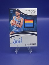 2024-25 Panini Immaculate Collection - Rookie Patch Autographs Ajay Mitchell,...