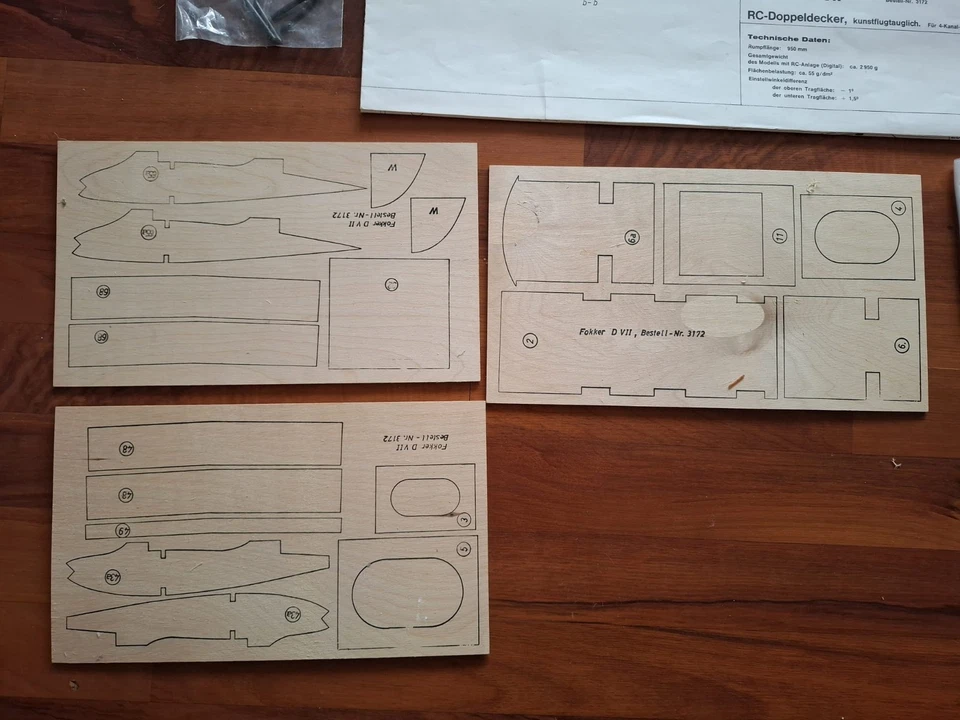 Robbe Fokker D VII - Nr. 3172 Bausatz - Flugzeug Doppeldecker -  - Bild 4 von 4