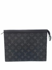 Louis Vuitton Monogram Eclipse Black Pochette Voyage Clutch Bag