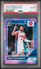 2024 PANINI DONRUSS OPTIC PINK HYPER #26 CADE CUNNINGHAM PSA 8