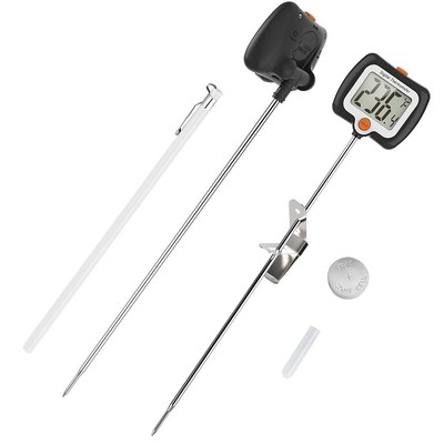 10 Inch Long Digital Candy Thermoometer with Pot Black Thermometer 