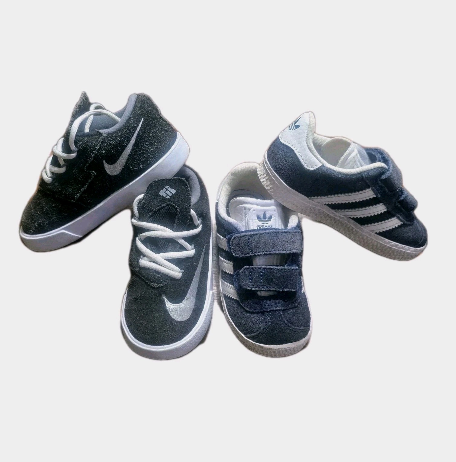 Bundle Adidas Nike Toddler Baby Boy Sz 7c Navy Gazelle Black