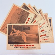 1964 From Russia With Love Original 11x14” Complete Lobby Set Of 8 Bond Connery