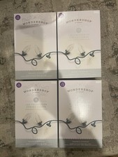 4 Pc Wondershop 25ct C9 Faceted Christmas String Lights Warm White w/ Green Wire