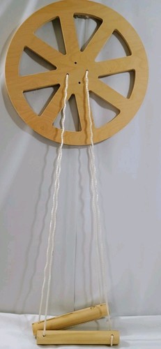 Vintage Wooden Wall Decor Wagon Wheel for Home and Event With Rope And Hand Bars - Picture 18 of 20