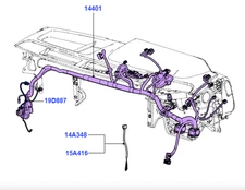 Genuine Ford Wiring Assembly Main KC2Z-14401-DDB