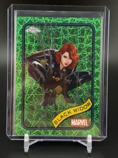 2025 Topps Marvel Chrome - Black Widow Hulk Green Lazer Refractor /99 #129