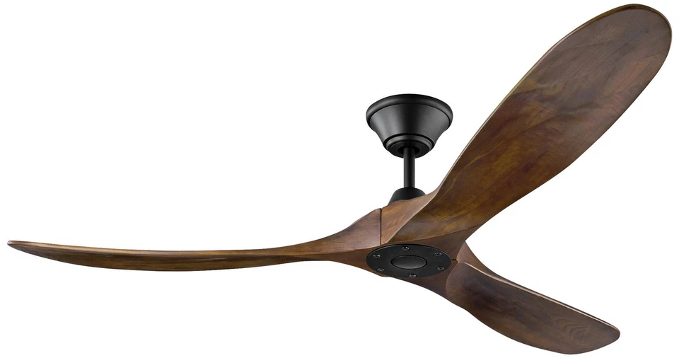 60" Visual Comfort Maverick Walnut and Black Ceiling Fan with Remote - Image 2 of 3