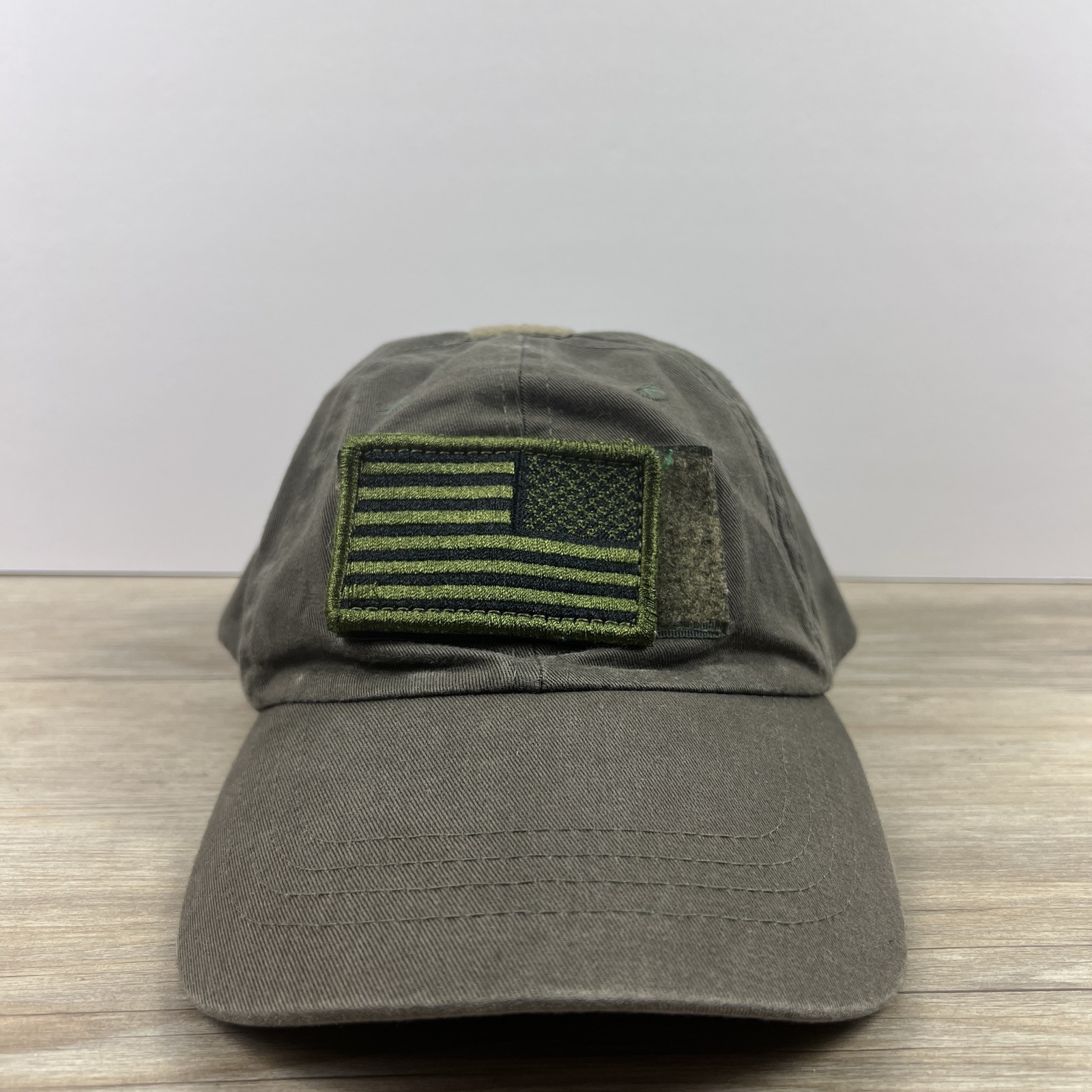 USA Flag Patch Hat Brown Hat Adjustable Hat Adult… - image 3