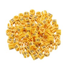 Clothes Hanger Marker XS Size Tag Fit 3mm Rod Orange, Pack of 100