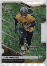 2019 Panini Spectra Rookies Neon Green Prizm Die-Cut 22/30 Devin Bush II 0a3