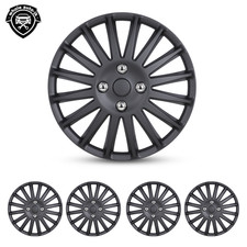 Set Of 4 14 Black Wheel Covers Snap On Full Hub Caps Fit R14 Tire Steel Rim Set Of 4 14 Black Wheel Covers Snap On Full Hub Caps Fit R14 Tire Steel Rim
