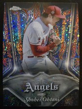 2022 Topps Chrome Shohei Ohtani Pinstriped Sparkle Insert Angels P-1