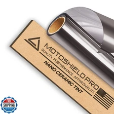 MotoShield Pro 35% VLT Nano Ceramic Window Tint for Car 20” in x 15’ ft 2PLY 
