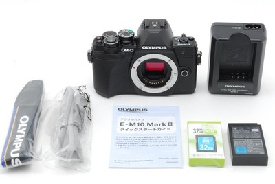 S/C 425!! [Almost Unused] Olympus OM-D E-M10 Mark III Black Body Camera JAPAN