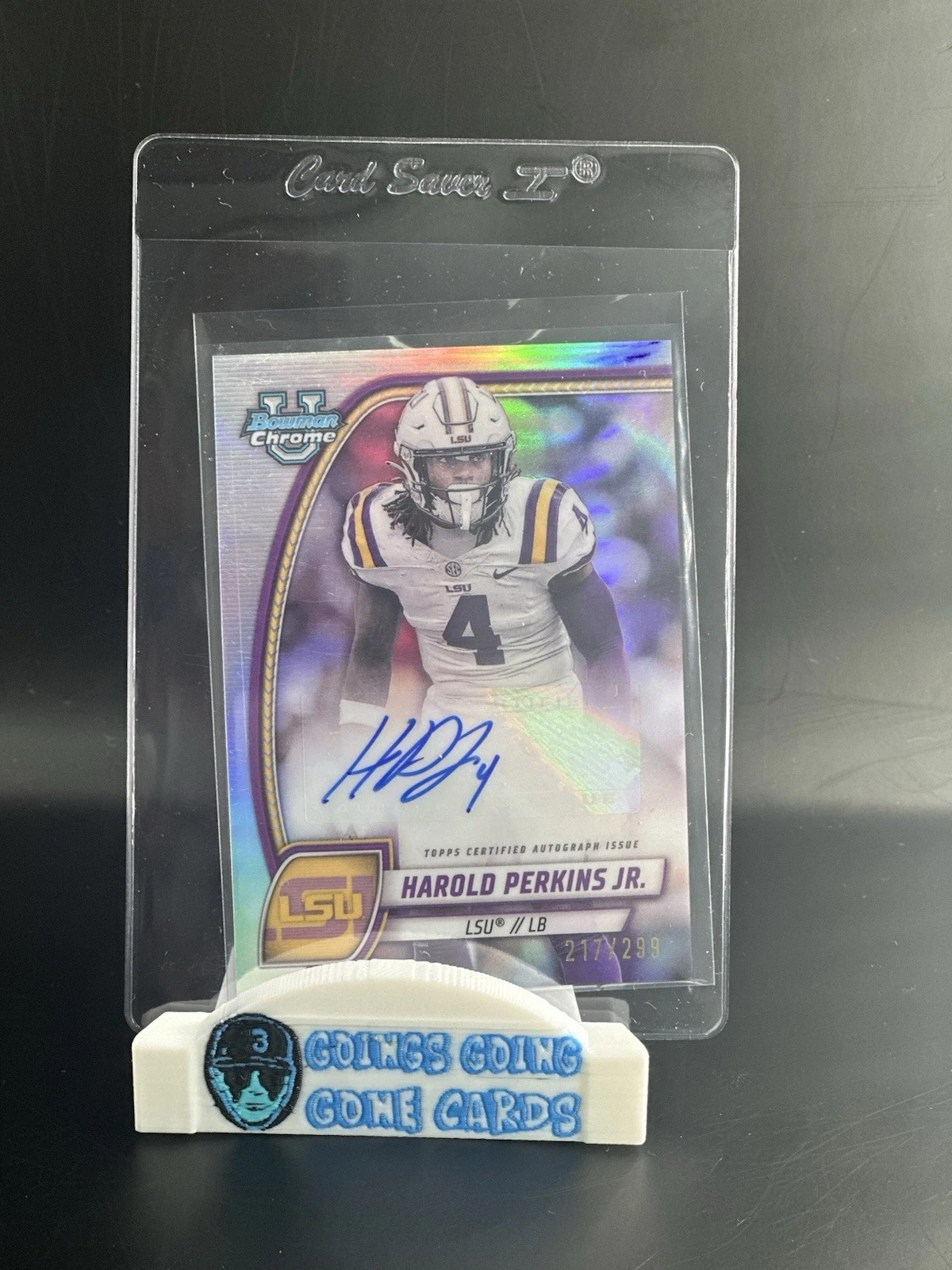 Harold Perkins Jr. 2024 Bowman University Chrome #PA-HPE Refractor Auto /299