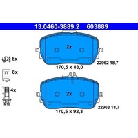 ATE 13.0460-3889.2 Bremsbelagsatz FüR Mercedes Benz GLE GLS V167 C167 X167