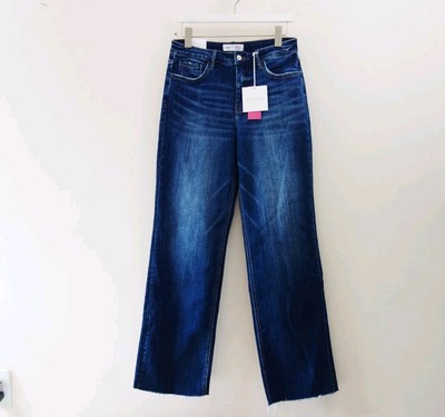 Lovervet by Vervet Tummy Control High Rise Slim Wide Leg Jeans W29/9 NWT!